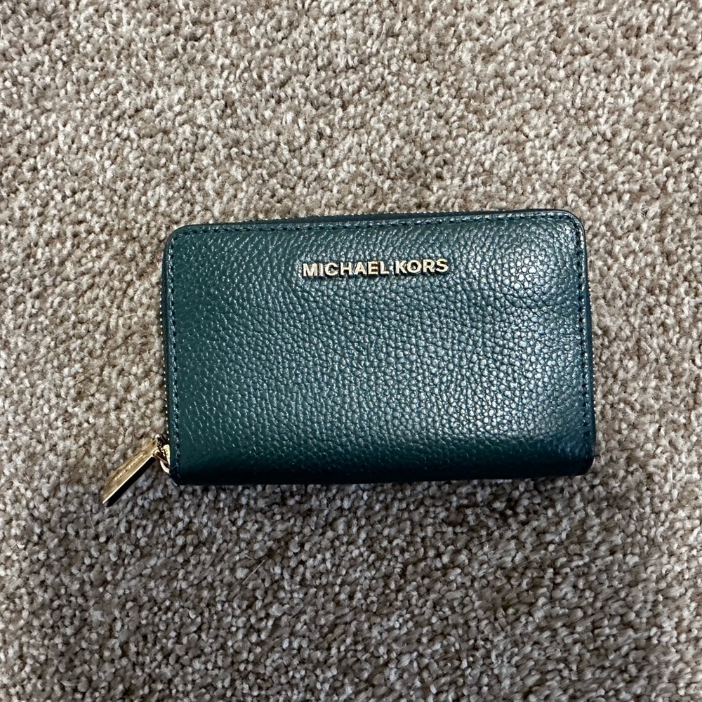 Michael Kors Teal Leather Wallet
